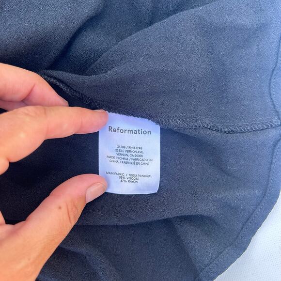 Reformation Flounce Mini Skirt High Waisted Short Black y2k Size 2 - Picture 7 of 8